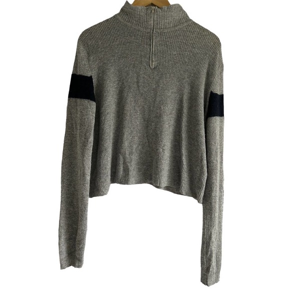 Brandy Melville Sz Medium‎ Cashmere Blend Made In Italy Long Sleeve Sweater Gray - Picture 1 of 5